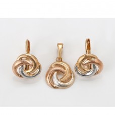 Apzeltīts rotaslietu komplekts ( bez ķēdītes)